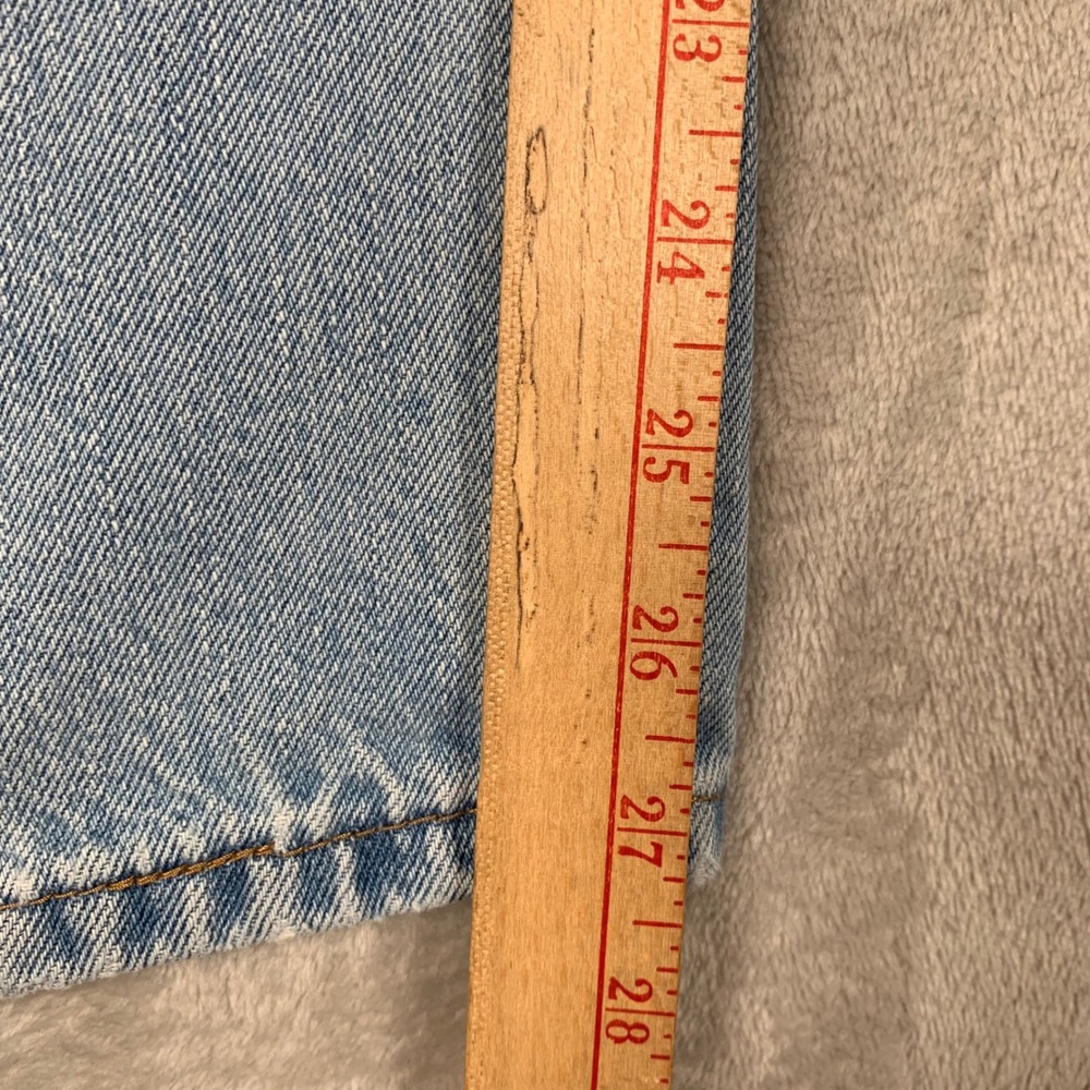 Levi's 505 Regular Fit Jeans Mens 34x29 Light Wash Straight Leg Denim - Picture 4 of 10